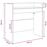 DJ Table Old Wood 102 x 45 x 102 cm Engineered Wood 8006746
