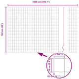 Euro Fence Green 1.6 x 10 m PVC-coated iron 42004361