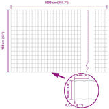 Fence and Post Silver 1.6 x 10 m Steel 3336175