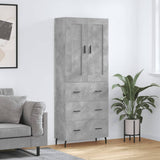 Highboard Concrete Grey 69.5x34x180 cm Engineered Wood 3199765