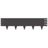 Lawn Edging 20 pcs 100 x 25 cm Steel Black 8008603
