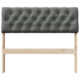 Upholstered Headboard Dark Grey 90 cm Solid Pine Wood 879195