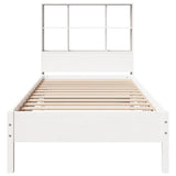 Bookcase Bed without Mattress White 90x190 cm Single Solid Wood Pine 3322892