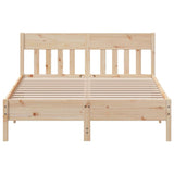 Bed Frame without Mattress 150x200 cm King Size Solid Wood Pine 842642