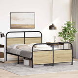 Bed Frame Without Mattress 120x190 cm Small Double Sonoma Oak Engineered Wood 4100273