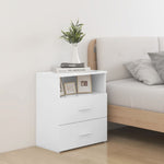 ZNTS Bed Cabinet White 50x32x60 cm 803272