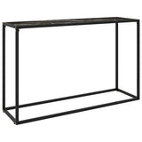 Console Table Black 120x35x75 cm Tempered Glass 322818