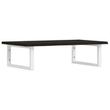 Basin Shelf Wall Mounted Steel and Solid Wood Oak 3302620