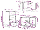 Bathroom Furniture Set 3 pcs Black Oak Engineered Wood 3402334