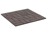 Decking Tile 22 pcs Dark Brown 30 x 30 cm WPC 3444841