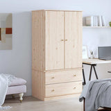 Wardrobe ALTA 90x55x170 cm Solid Wood Pine 353929