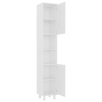 ZNTS Bathroom Cabinet White 30x30x179 cm Engineered Wood 802624