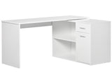 L-Shaped Desk, Corner Computer Desk, Adjustable Study Table with Storage Shelf, Drawer and Cabinet, T3398P329832