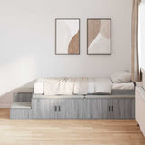 Storage Bed Frame Grey Sonoma 90 cm Engineered Wood 3335570