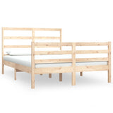 Bed Frame without Mattress Solid Wood Pine 135x190 cm Double Double 3104981