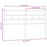 Replace Headboard Smoked Oak 150 cm Iron and Engineered Wood 4017087