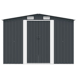 Garden Shed Anthracite Galvanised Steel Large Sliding Components 143342