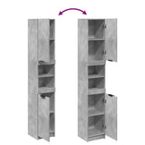 Bathroom Cabinet Concrete Grey 32x34x188.5 cm Engineered Wood 856942