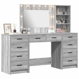 Dressing Table with Drawer 3 pcs Grey Sonoma Engineered Wood 3334214