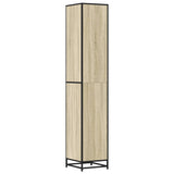 Bathroom Cabinet Sonoma Oak 35x37.5x188.5 cm Engineered Wood and Metal 3300881