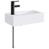 Bathroom Wash Basin Matte Black 45.5 x 25.5 x 13 cm Metal 890225
