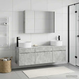 Bathroom Cabinet Set 4 pcs Concrete Grey Engineered Wood 3406666