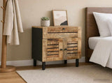 Bedside Table Natural 50 x 33 x 60 cm Solid Mango Wood 4018855