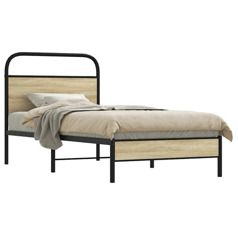 Bed Frame without Mattress 80x200 cm Sonoma Oak Engineered Wood 4100401