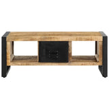 ZNTS Coffee Table 90x50x36 cm Solid Rough Wood Mango 4013555