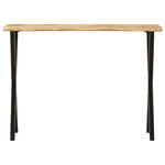 Console Table with Live Edge 105x33x76 cm Solid Wood Mango 372763