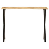 Console Table with Live Edge 105x33x76 cm Solid Wood Mango 372763