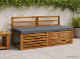 2-Piece Bench Cushions SOEST 100% Polyester Blue 950193