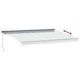 Manual Retractable Awning Anthracite and White 500x350 cm 3215816