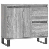 3 Piece Bathroom Furniture Set Grey Sonoma Engineered Wood 3190235