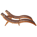 3 Piece Sunlounger with Tea Table Solid Acacia Wood 279160