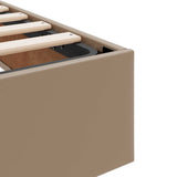 Storage Bed with Mattress Cappucino 120 x 200 cm Faux leather 3369944
