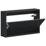 Wall-Mounted Shoe Cabinet ARNHEM 71 x 17 x 43 cm Black 896626