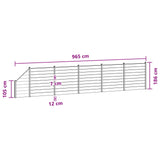 Fence Panel 6 pcs WPC and Aluminium Brown 3429388