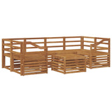 Outdoor Sofa Set 7 pcs Natural Solid Acacia Wood 3374464