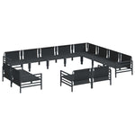 Garden Sofa Set Anthracite Steel 3379036