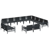 Garden Sofa Set Anthracite Steel 3379036