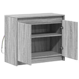 Sideboard with LED Grey Sonoma 72x34x61 cm Engineered Wood 852178