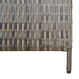 Room Divider 5 Panels Grey Poly Rattan 365366