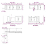 11 Piece Kitchen Cabinet Set Porto White Engineered Wood 3314901
