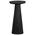 ZNTS Side Table Black Ø30x60 cm Solid Wood Mango 4017541