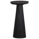 ZNTS Side Table Black Ø30x60 cm Solid Wood Mango 4017541