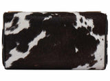 Bench 40 x 30 x 45 cm Real Leather Black and White 42042102
