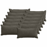 Cushion Cover 12 pcs HOUTEN Anthracite 40 x 80 cm Corduroy 918186