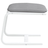 Footstool Light Grey 51x41x40 cm Fabric 351064