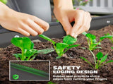 Set of Two 181 x 93cm Steel Planters - Dark Grey T3398P377569